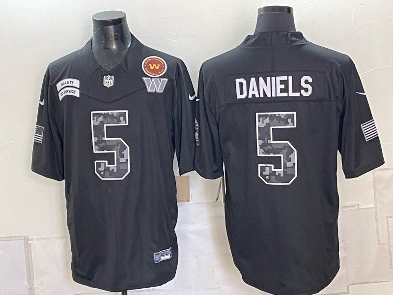 Men Washington Redskins #5 Daniels black Nike Limited NFL Jersey 102302->milwaukee brewers->MLB Jersey
